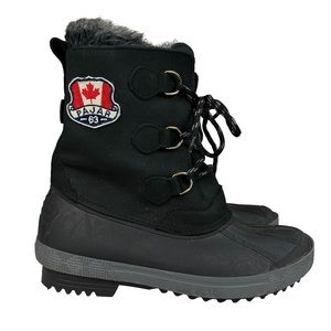 Pajar Black Winter Boots with Gray Accents